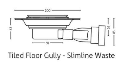 IMPEY AQUA-DEC EASY FIT 'FIBRE' BRUSHED STAINLESS STEEL TILED FLOOR GULLY SLIMLINE HORIZONTAL WASTE SLW2T02/H IMPEY AQUA-DEC EASY FIT 'FIBRE' BRUSHED STAINLESS STEEL TILED FLOOR GULLY SLIMLINE HORIZONTAL WASTE SLW2T02/H